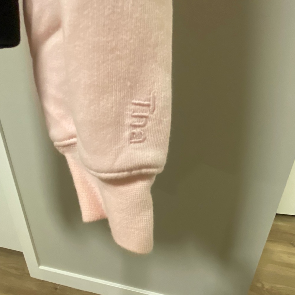 TNA Light Pink Half-Zip Cropped Sweatshirt - Picture 3 of 4